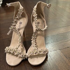 Elegant Floral Embellished Heels